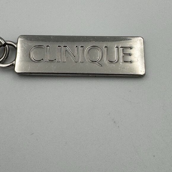 CLINIQUE‎ Keychain Key Tag Chrome Silver Tone - Picture 2 of 3